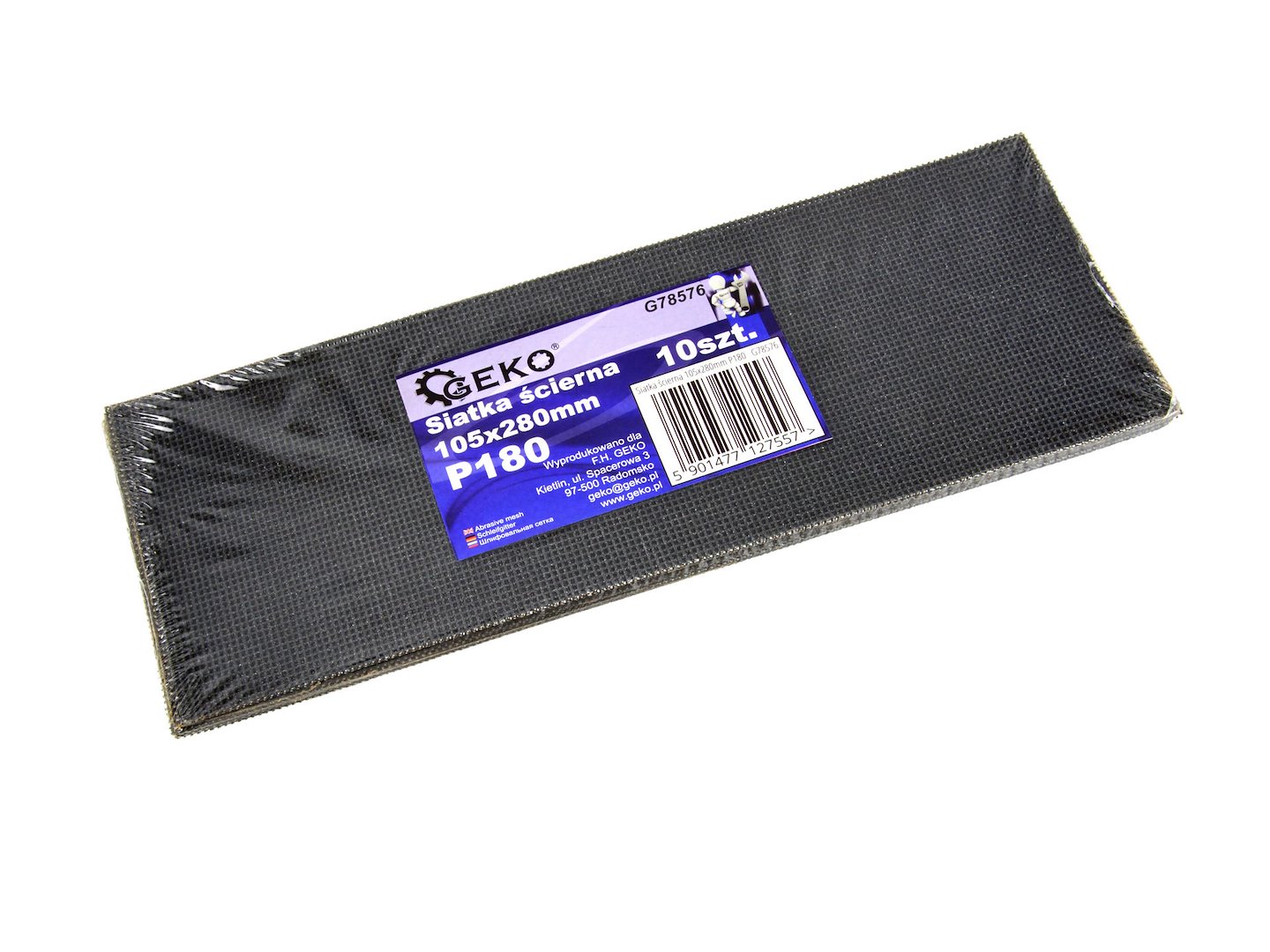 Brusná síťka 105x280mm P180 – pohled zepředu
