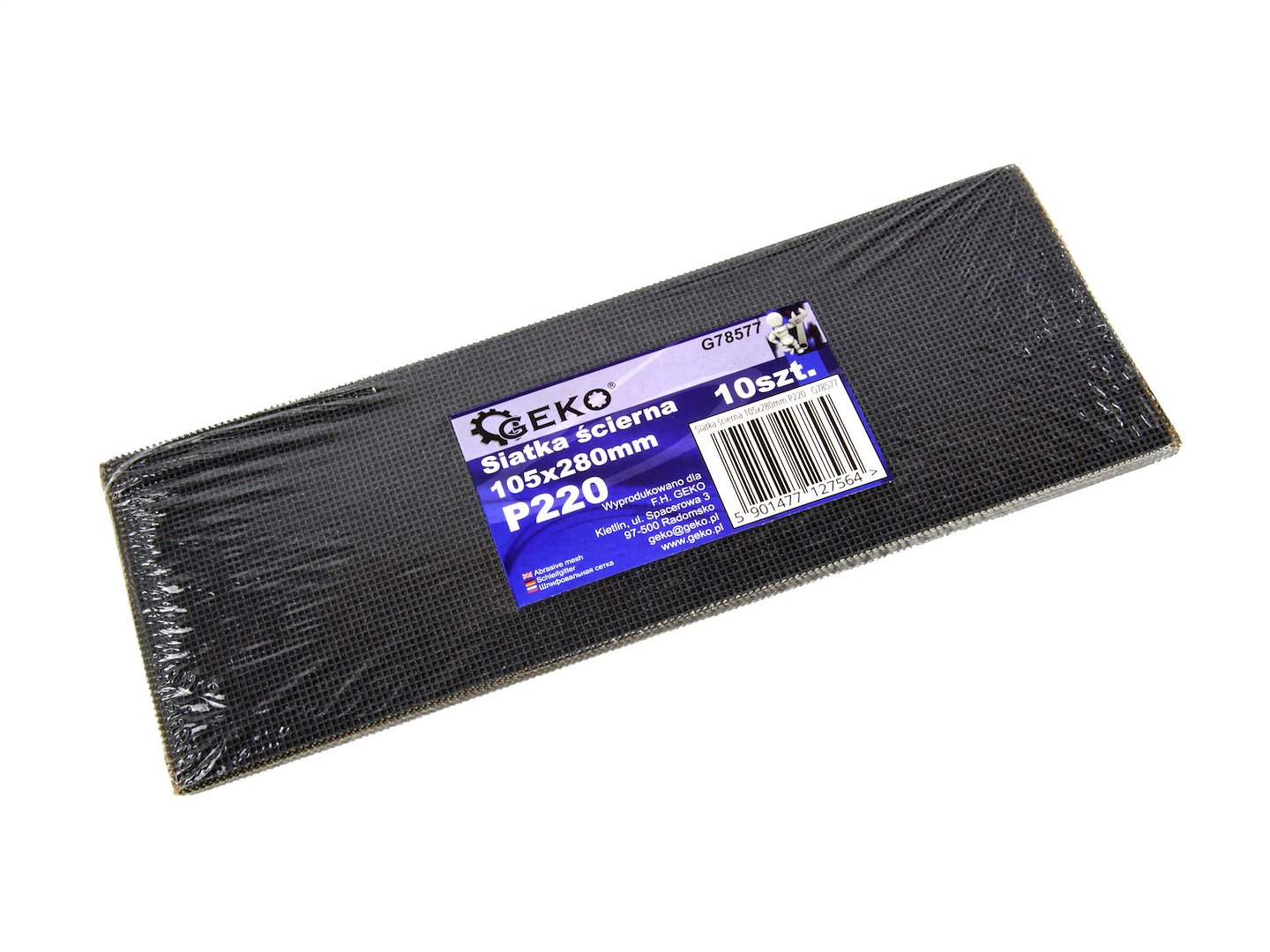 Brusná síťka Geko 105x280mm P220 – celkový pohled na produkt