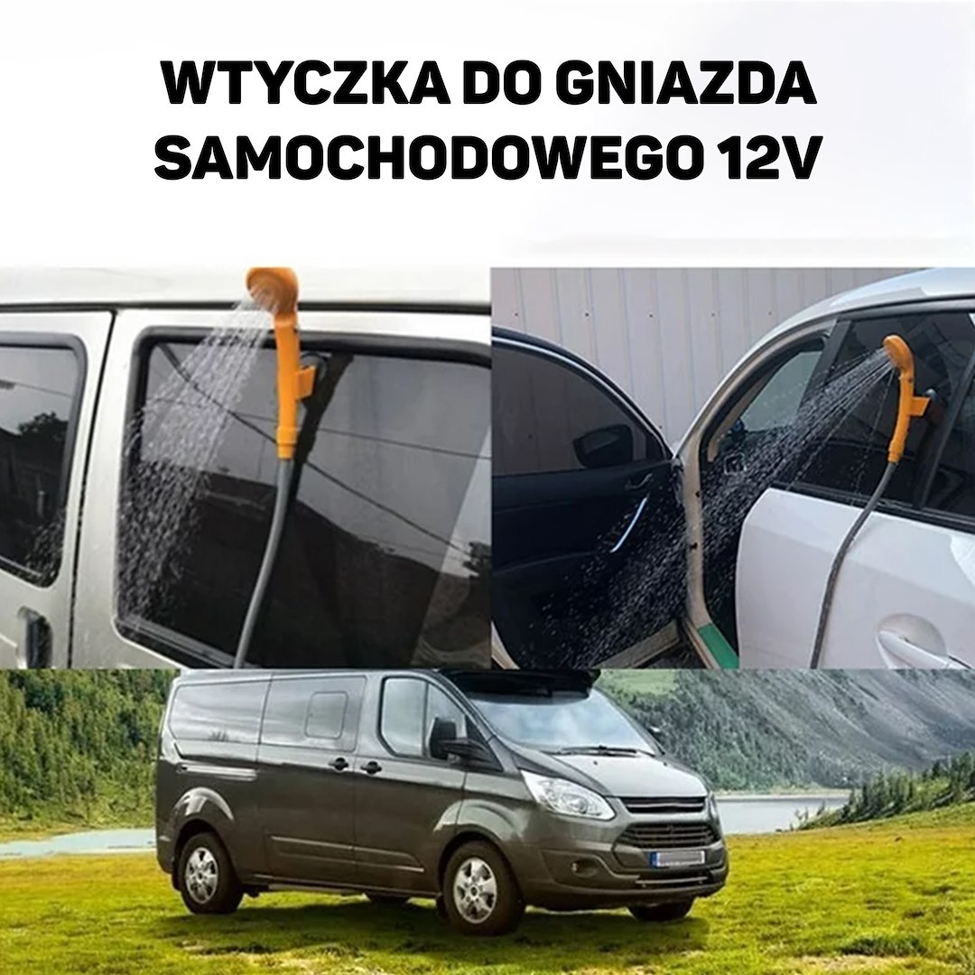 Cestovní sprcha 12 V Geko – mobilní sprcha pro auto, karavan a kempování 4