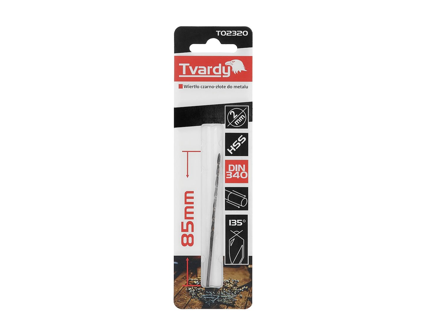 Černozlatý prodlužovací vrták do kovu HSS M2 2,0 mm – Geko 4