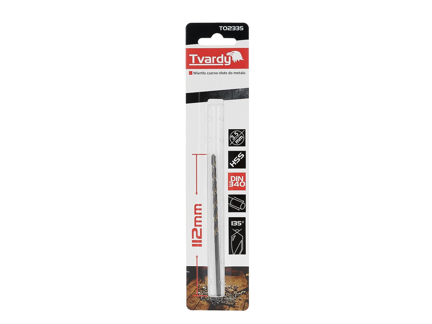 Černozlaté prodlužovací vrták do kovu HSS M2 3,5 mm (1/125/500) – Geko 4