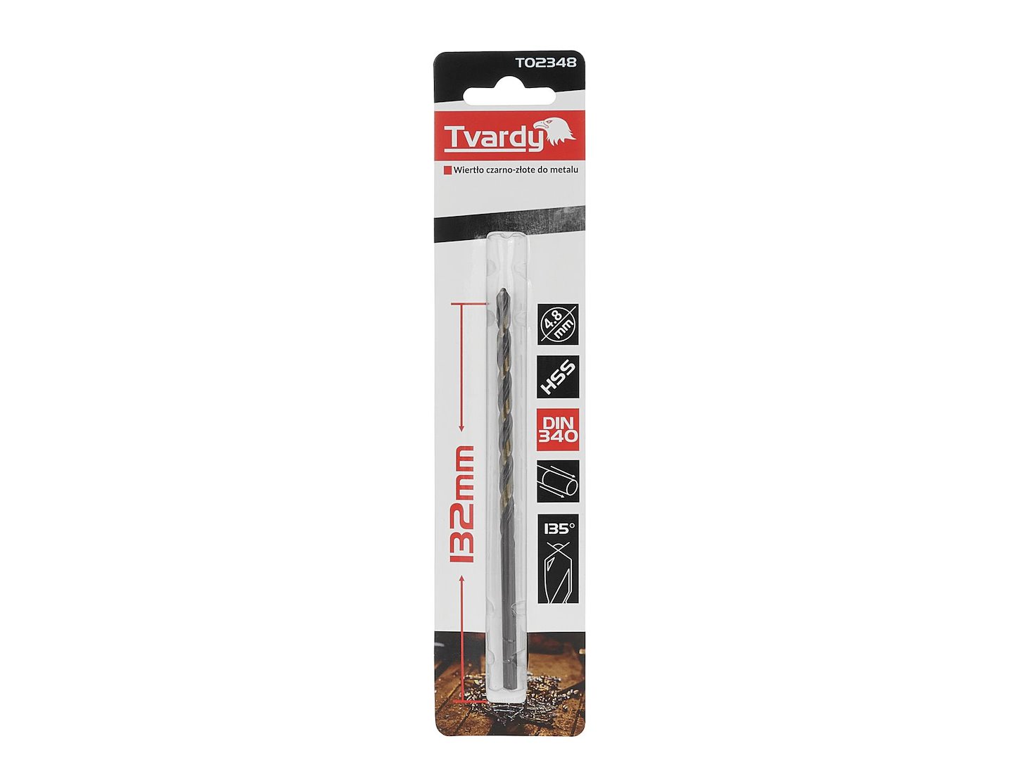 Černozlaté prodlužovací vrták do kovu HSS M2 4,8 mm (1/100/400) – Geko 4