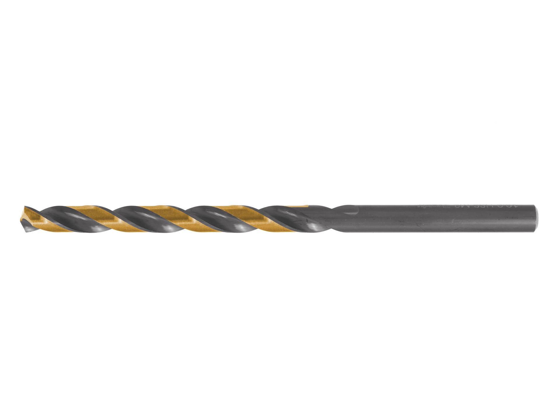 Černozlatý prodlužovací vrták HSS M2 10,0 mm – detail břitu