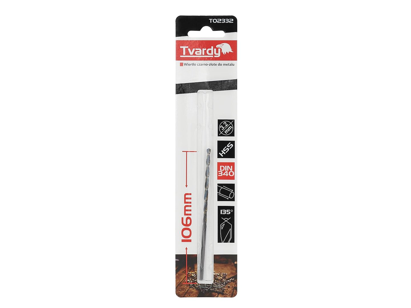 Černozlaté prodlužovací vrtáky do kovu HSS M2 3,2 mm (1/125/500) – Geko 4