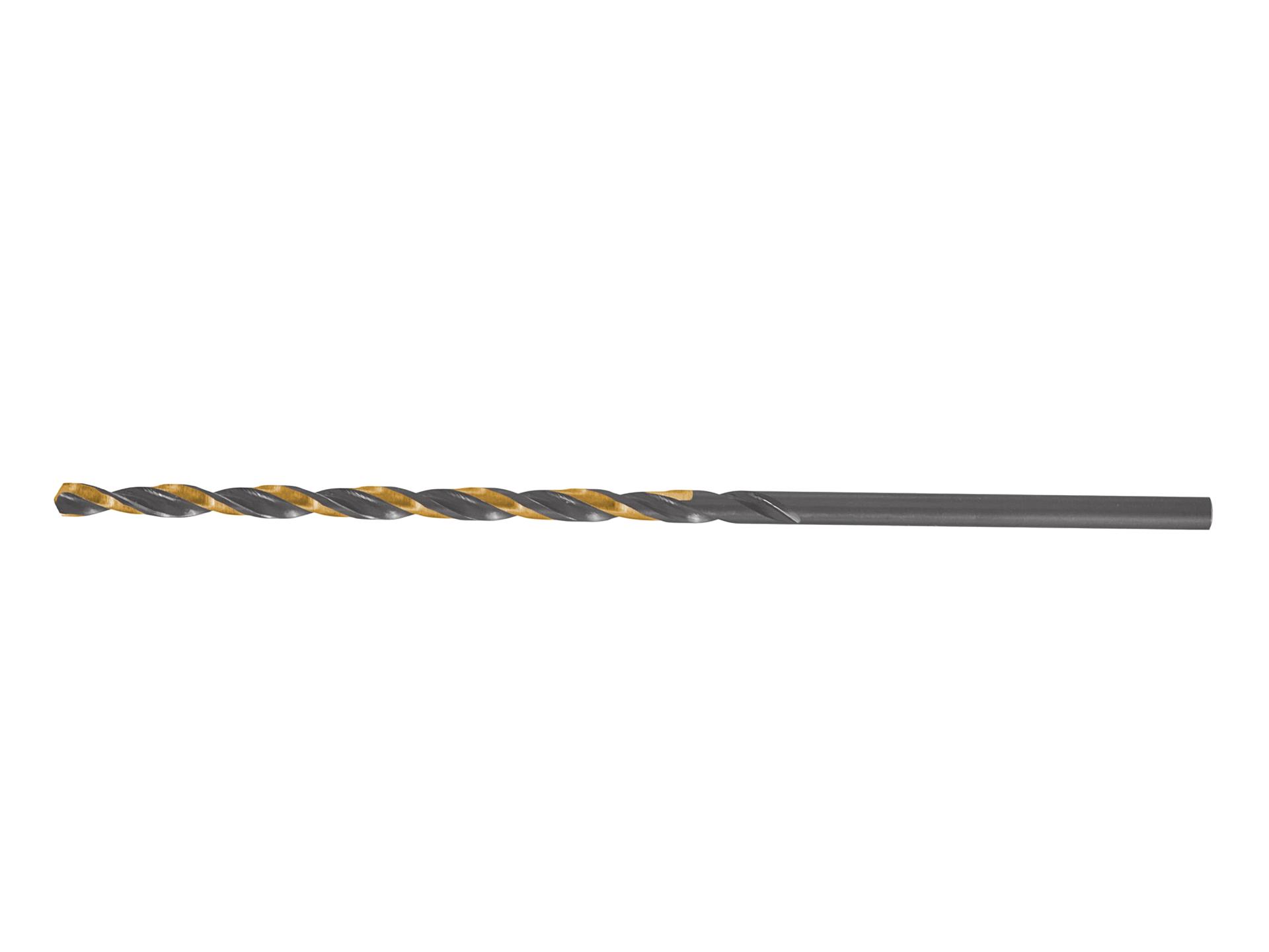 Černozlaté prodlužovací vrtáky HSS M2 5,0 mm – detail povrchování
