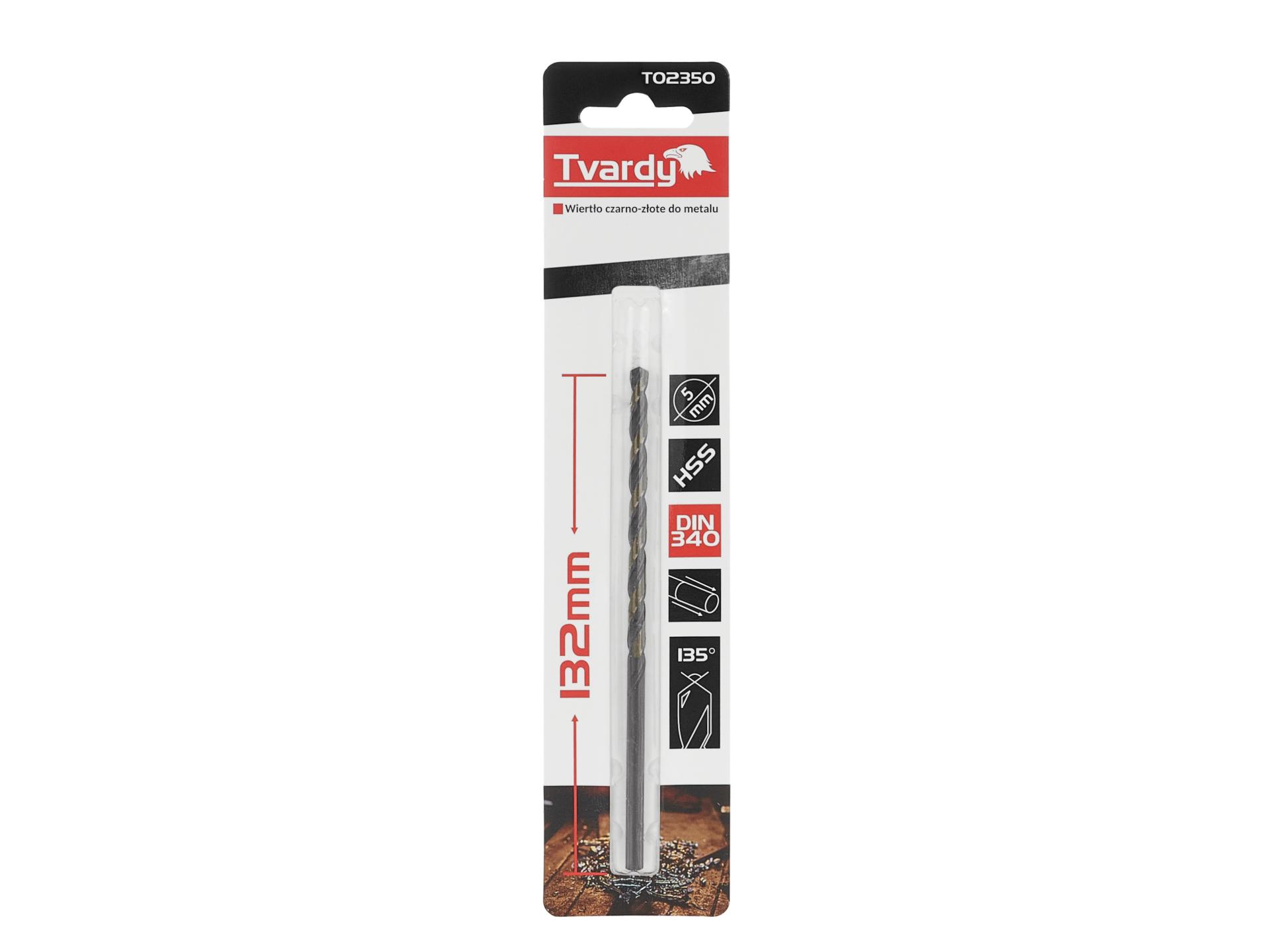 Černozlaté prodlužovací vrtáky do kovu HSS M2 5,0 mm (1/100/400) – Geko 4