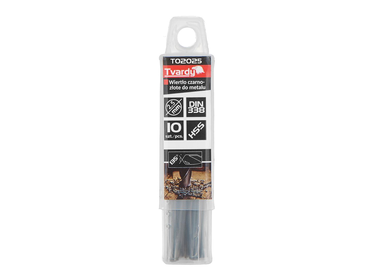 Černozlatý vrták do kovu HSS 2,50 mm – Geko 4