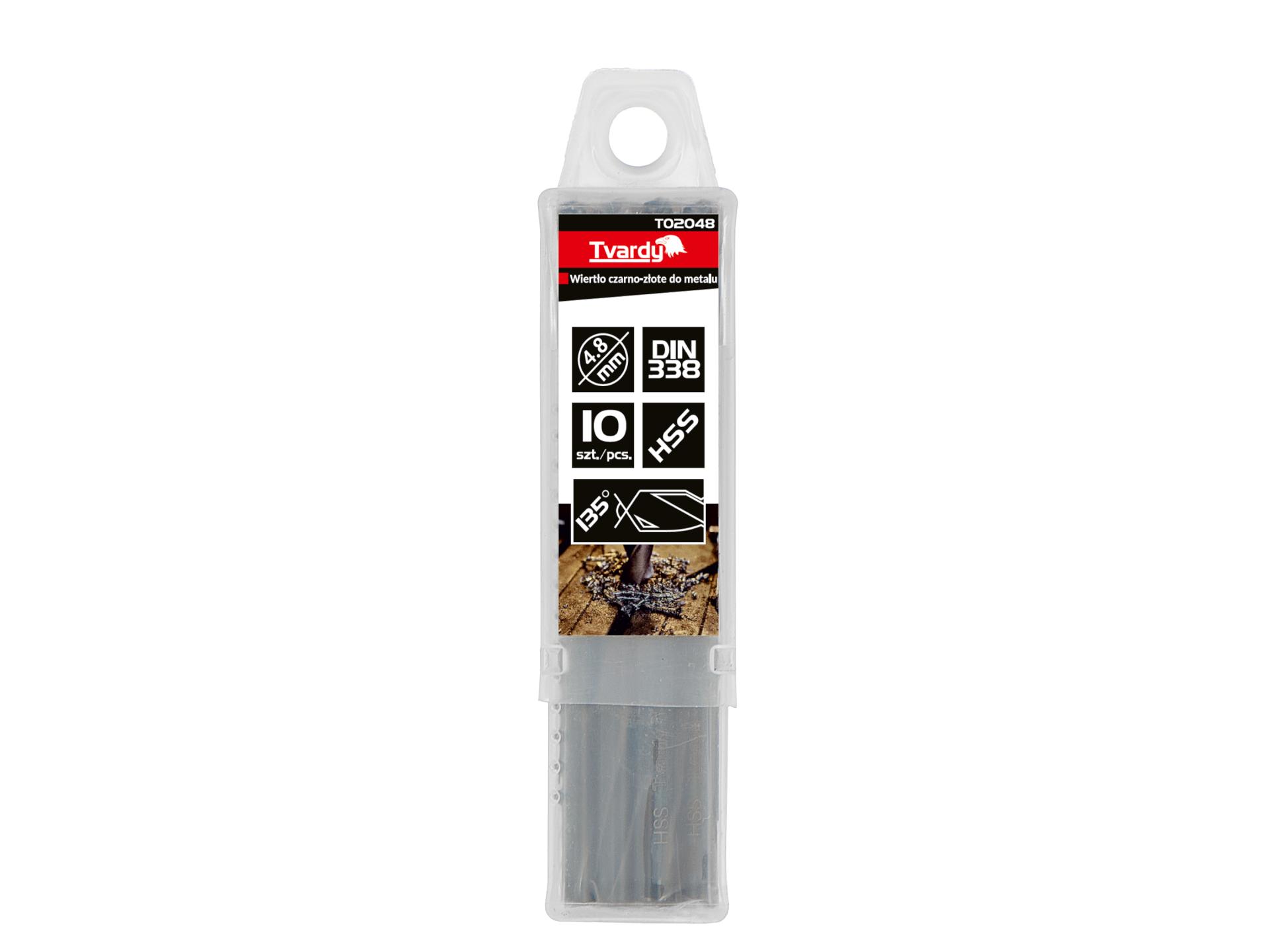 Černozlatý vrták do kovu HSS 4,80 mm (10/100/1000 ks) – Geko 4
