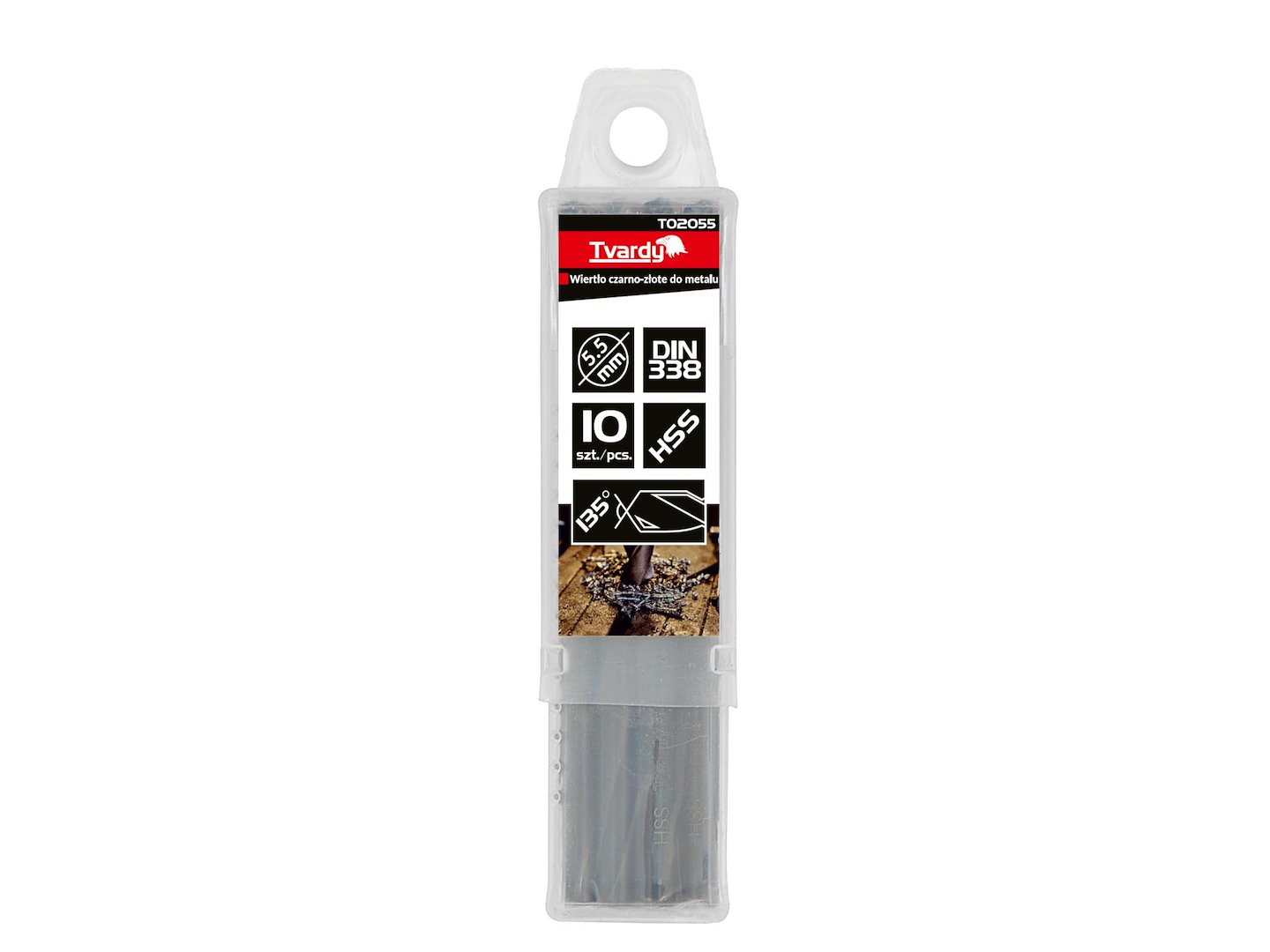 Černozlatý vrták do kovu HSS 5,50 mm (balení 10/100/1000 kusů) – Geko 4