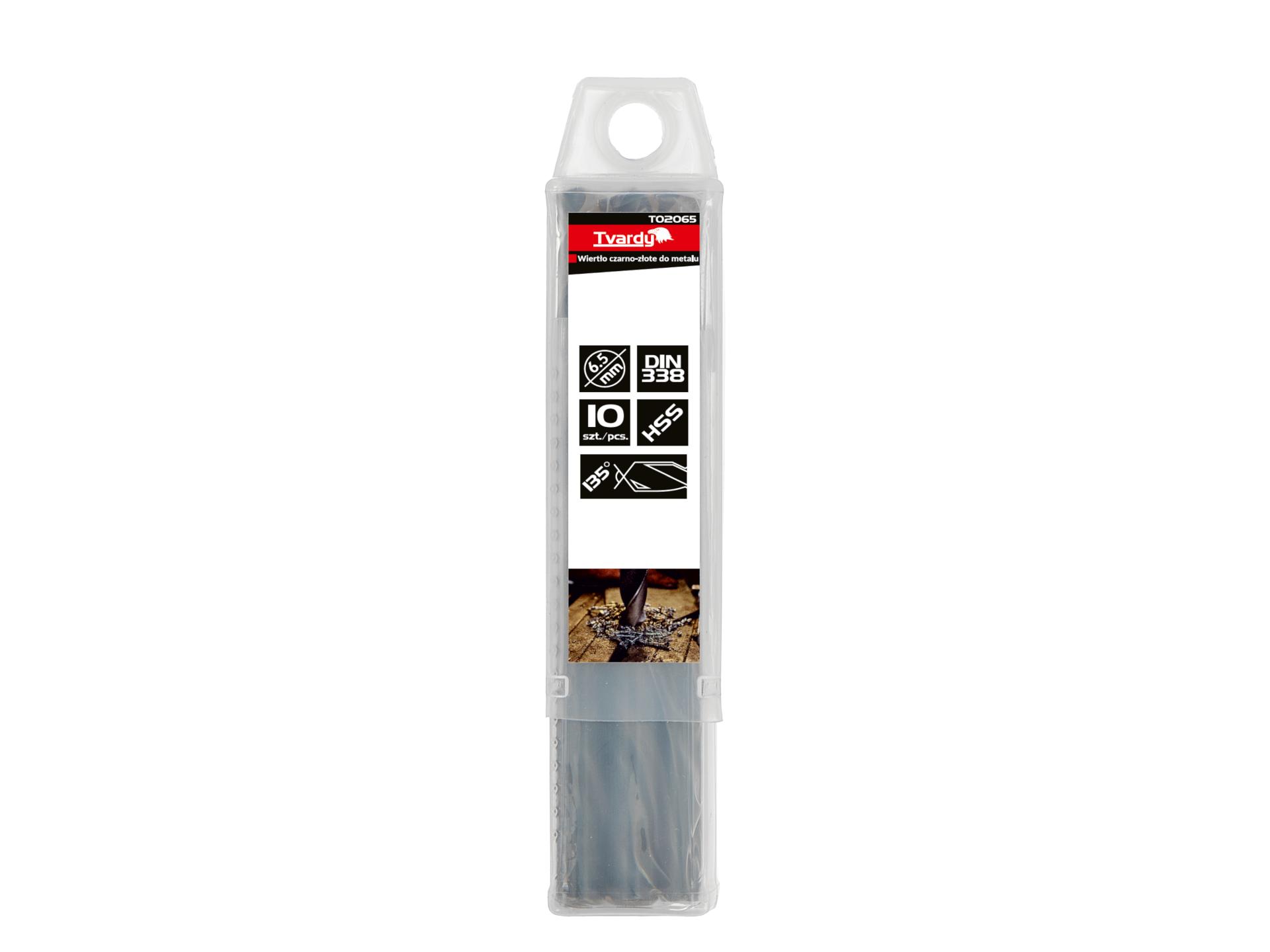 Černozlatý vrták do kovu HSS 6,50 mm (balení 10/50/500 ks) – Geko 4