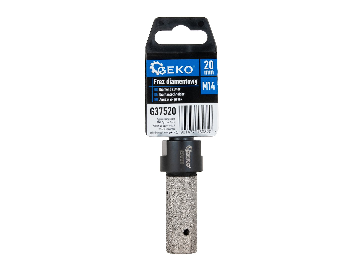 Diamantová fréza 20 mm M14 Geko – detail závitu M14