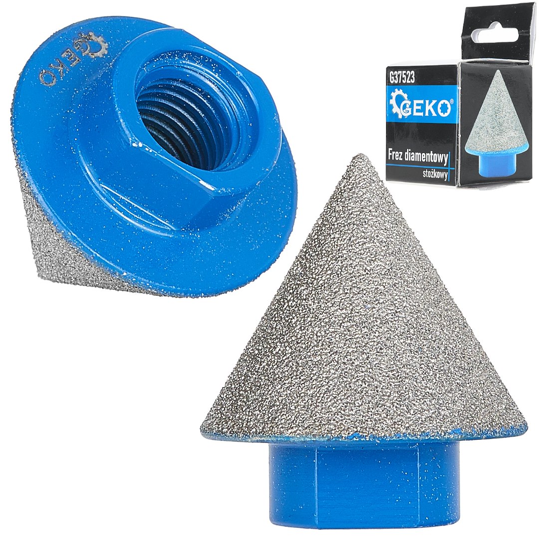 Diamantový kuželový fréza Geko 2-38 mm M14 – celkový pohled