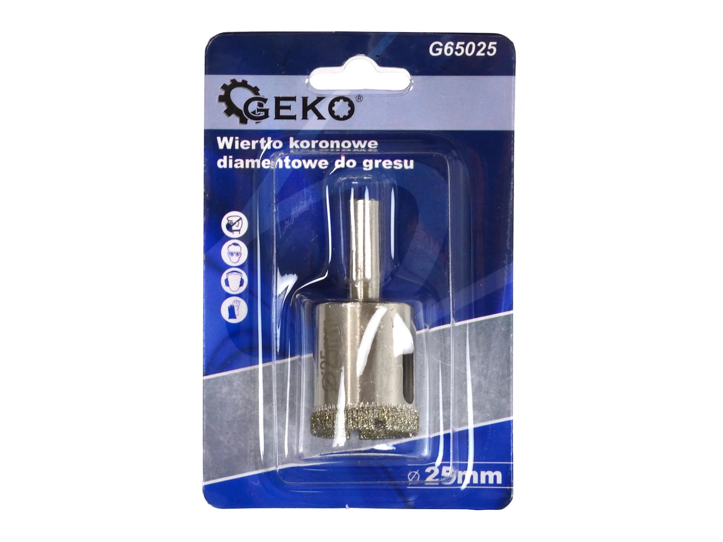 Diamantový vrták do dlaždic 25 mm Geko – celkový pohled