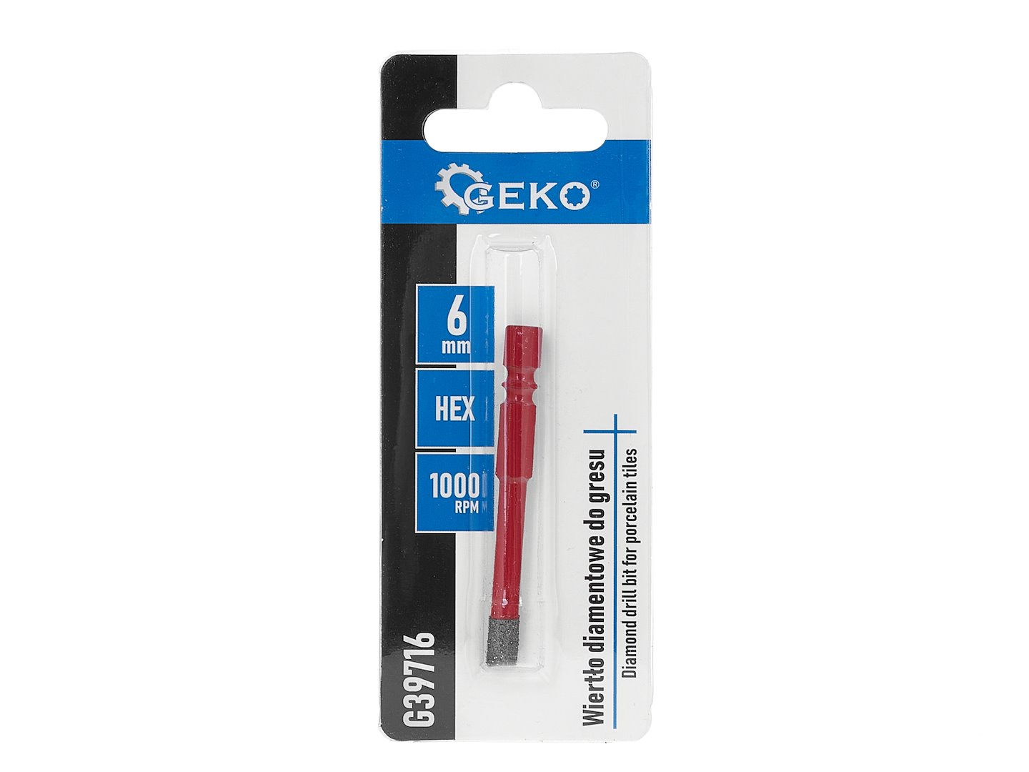 Diamantový vrták do dlaždic 6 mm HEX – detail HEX upnutí