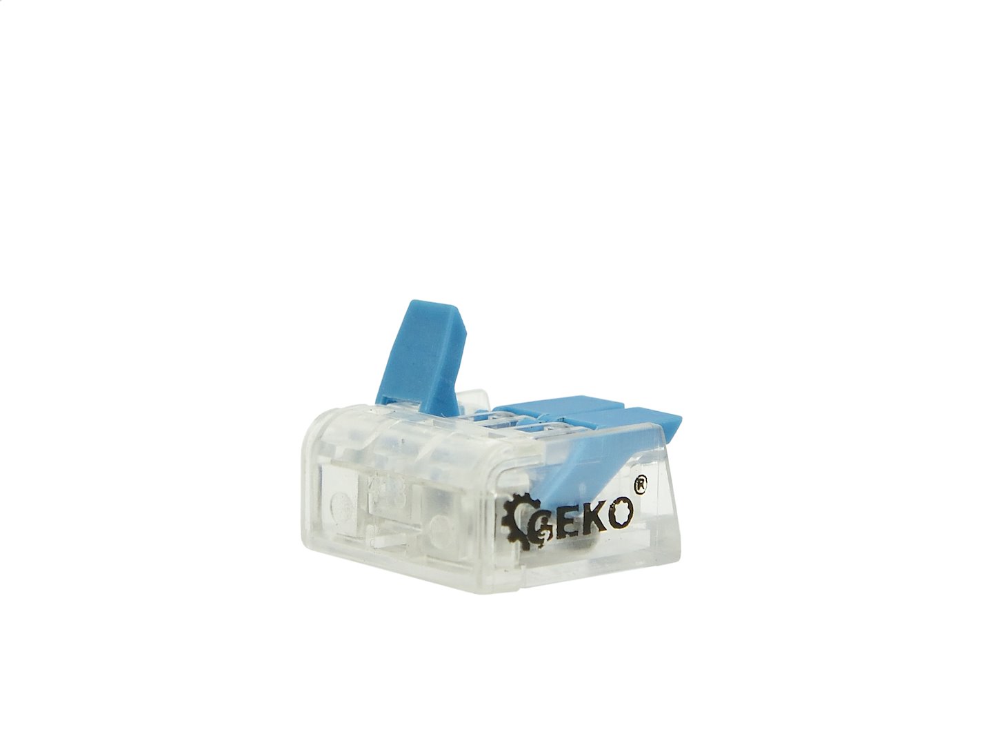 Elektrická rychlospojka Geko 3x0,2-4 mm² – detail transparentního víka