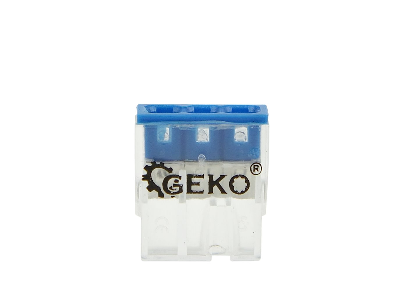 Elektrická rychlospojka Geko 3x0,5-2,5 mm² – pohled zepředu