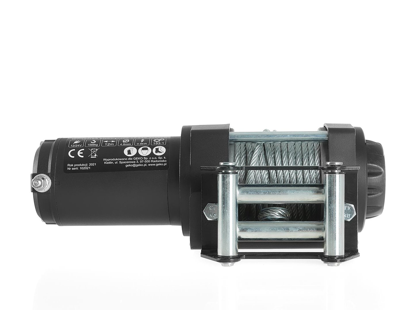 Elektrický naviják Geko 12V 3500 LB – detail lana