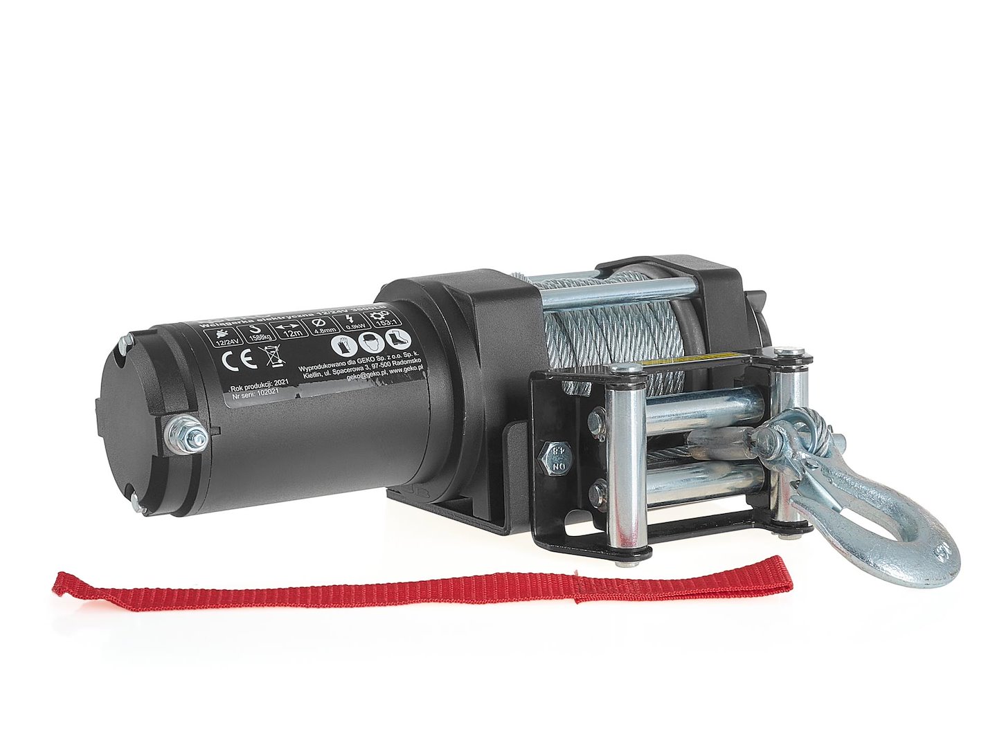 Elektrický naviják Geko 12V 3500 LB – dálkové ovládání