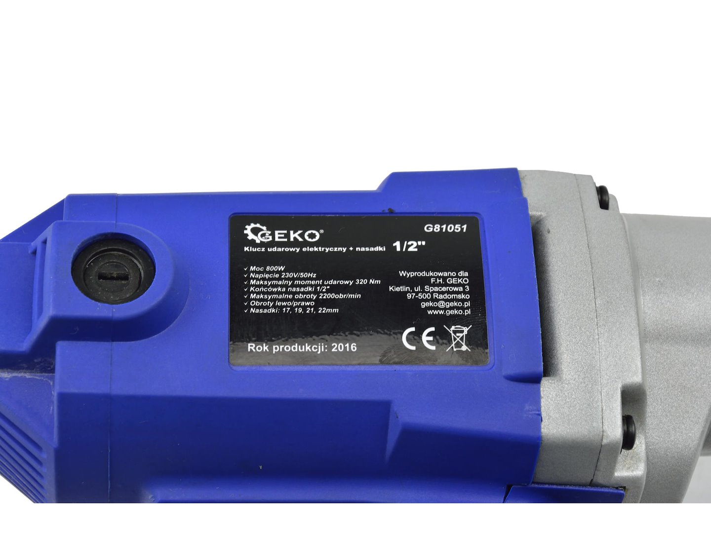 Elektrický rázový klíč 1/2" + nasadky – Geko 8