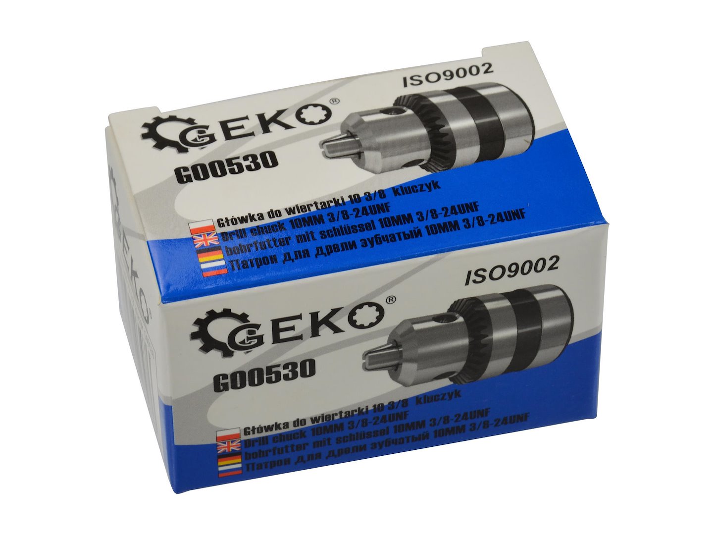 Hlava pro vrtačku 10 mm – připojení 3/8″ s klíčem (Geko G00530) 4