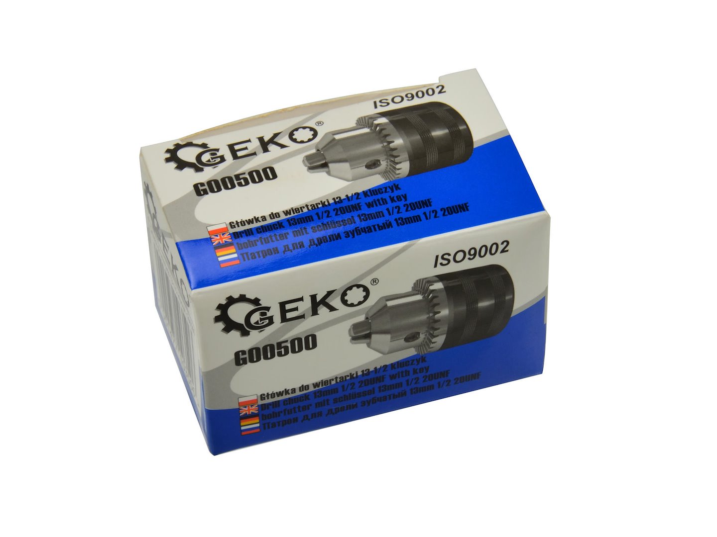 Vrtací hlava 13 mm s klíčem – Geko G00500 5