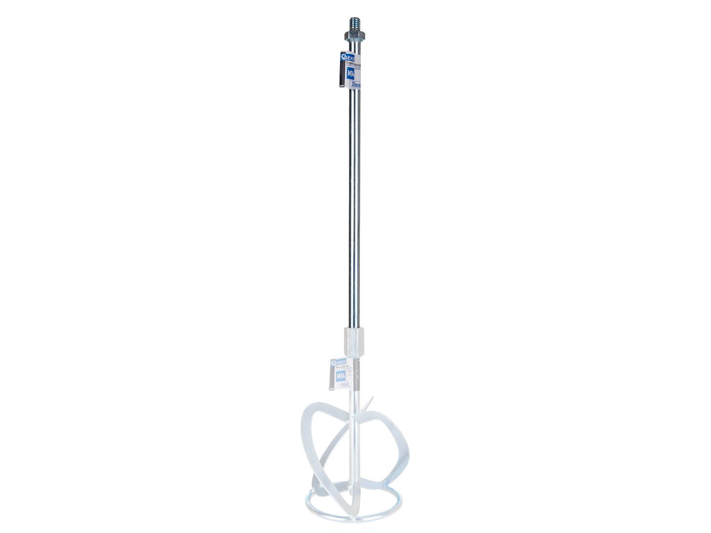 Hřídel pro míchačku 380 mm M14 – ocelová konstrukce