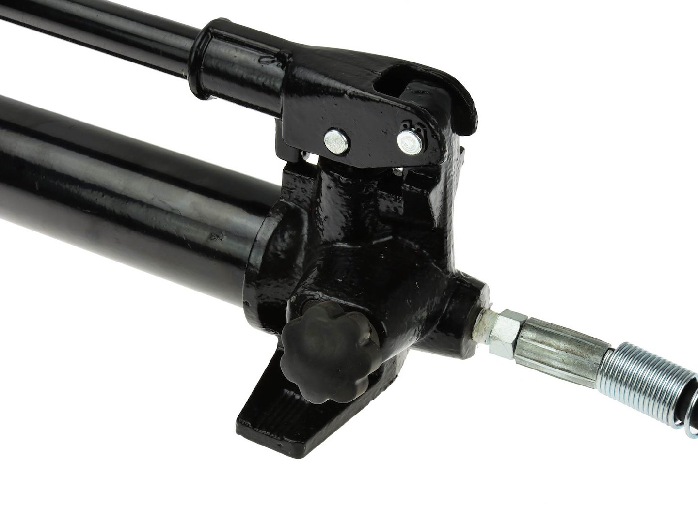 Hydraulická pumpa 20T Geko – detail hydraulické hadice a ventilu