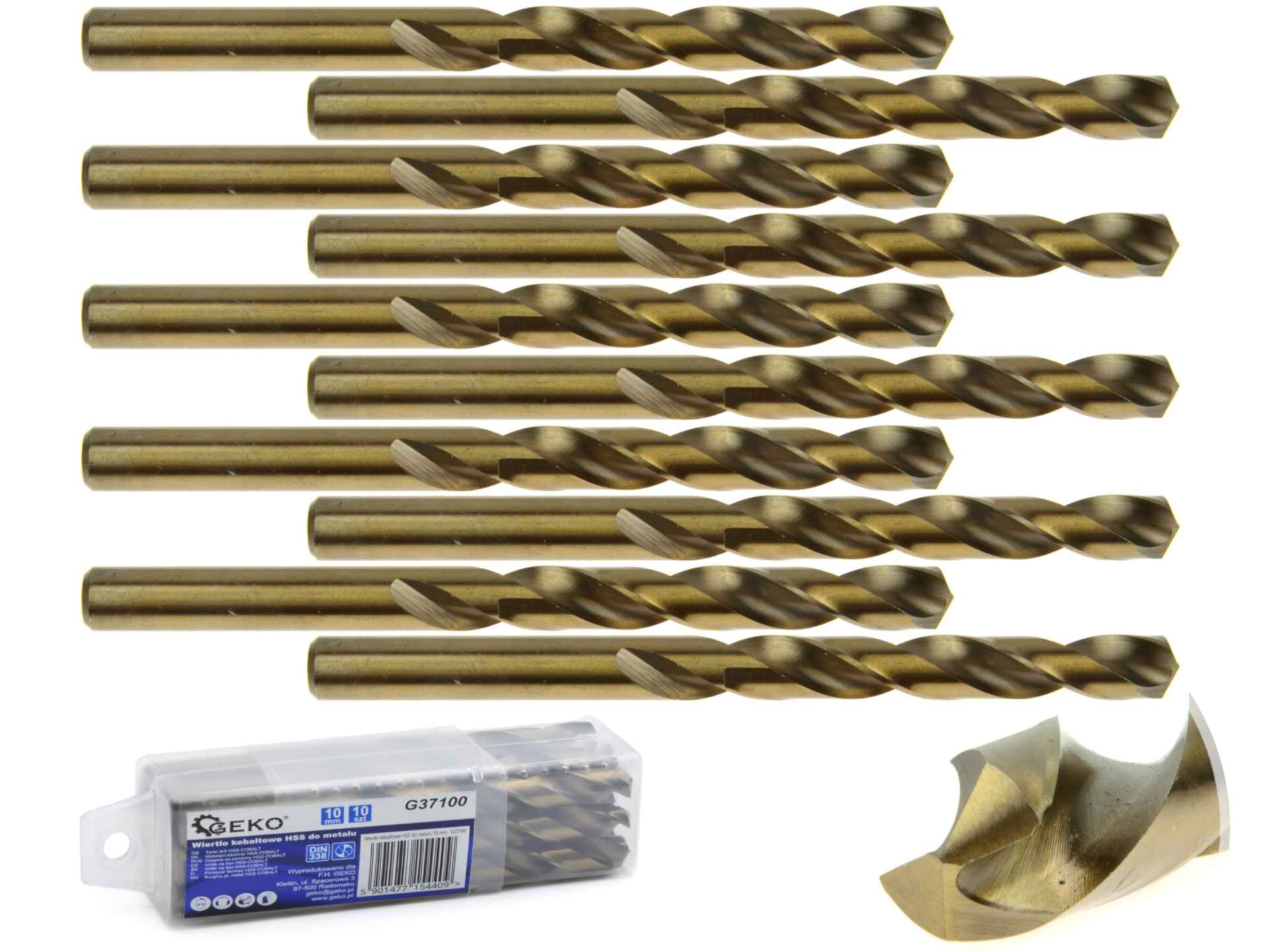 Kobaltový vrták HSS 10 mm – celkový pohled