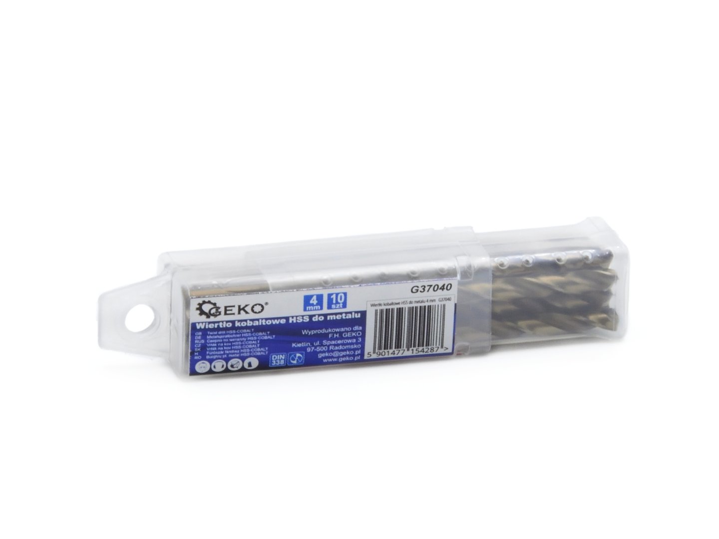 Kobaltové vrtáky HSS do kovu 4 mm – sada 10 kusů (GEKO) 4