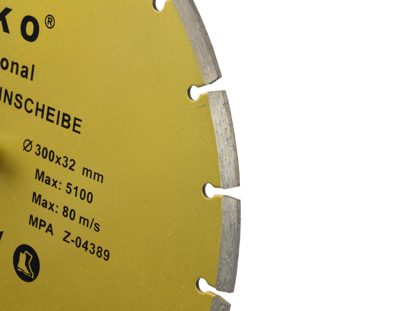 Kotouč průměr 300 x 8 x 32 mm segment Geko – detail středového otvoru a segmentů