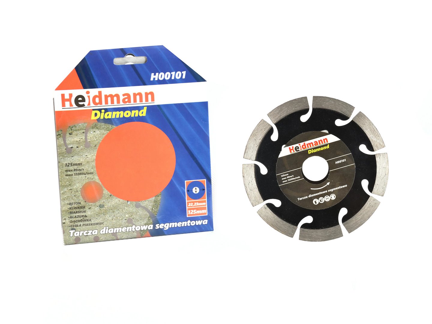 Segmentový kotouč Heidmann 125 mm – upínací otvor 22,2 mm