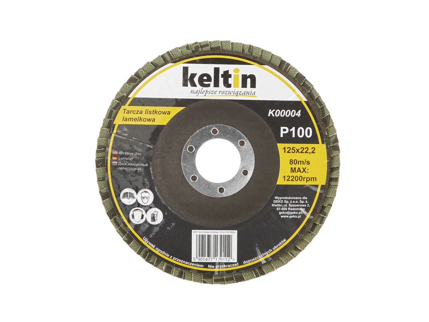 Lamelový kotouč 125 mm P100 – celkový pohled na kotouč