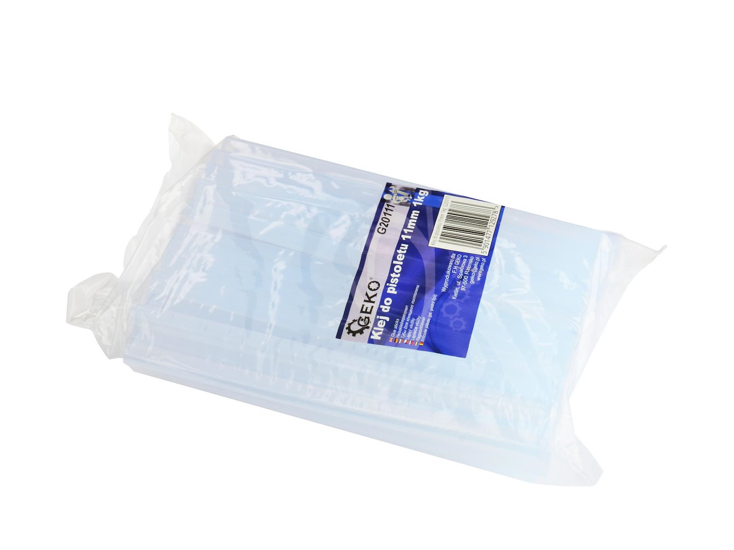 Lepidlo pro tavnou pistoli 11 mm 1 kg Geko – celkový pohled na balení
