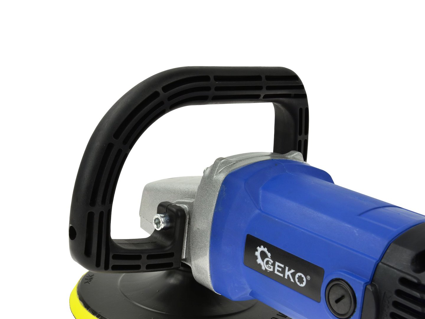 Leštička automobilová 230 V 180 mm Geko – detail rukojeti