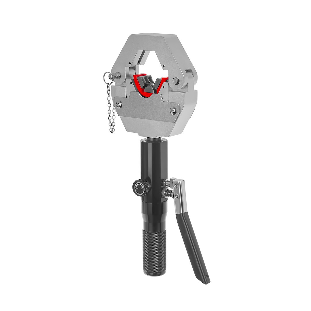 Hydraulická sada lisovacích kleští pro hadice klimatizace Geko G00905 – pohled z boku