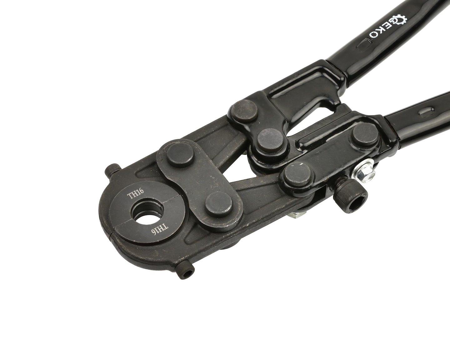 Lisovací kleště Geko G00903 – ergonomická rukojeť a mechanismus