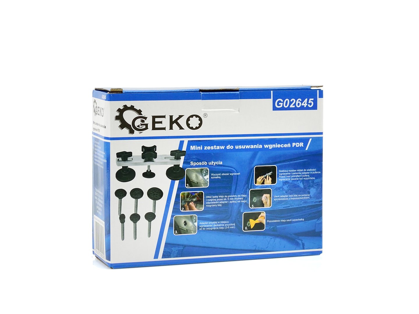 Mini sada pro odstranění promáčklin PDR – Geko G02645 (7 adaptérů) 4