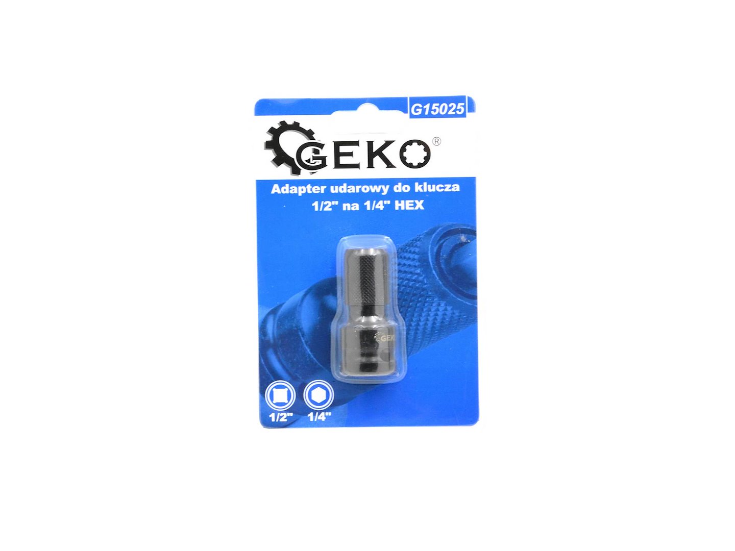 Nástrčkový klíč 1/2 na 1/4 HEX Geko – výstup HEX