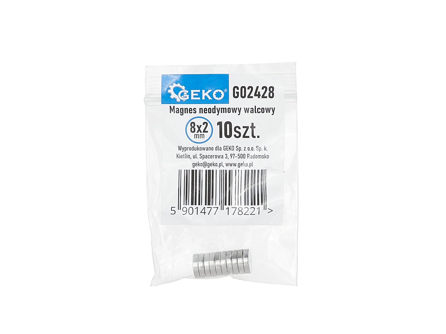 Neodymový válečný magnet 8x2 mm – ukázka použití