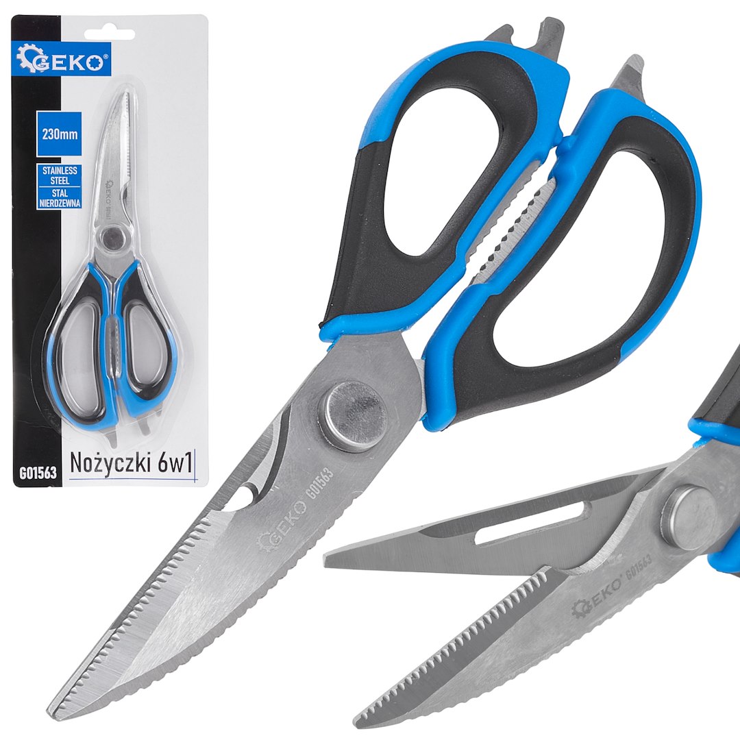 Nůžky 6v1 230 mm Geko – celkový pohled