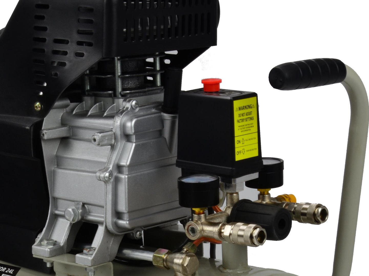 Olejový kompresor Geko 50 l – detail kompresní hlavy