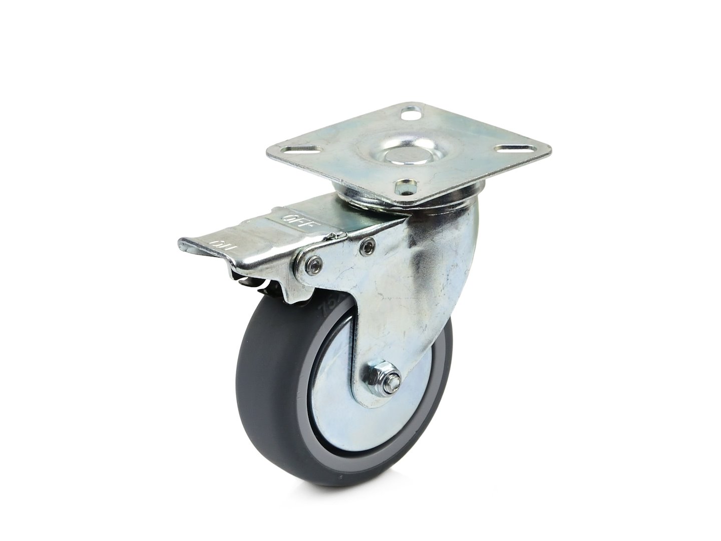 Otočné kolečko s brzdou 75 mm PP/TPR – celkový pohled na produkt