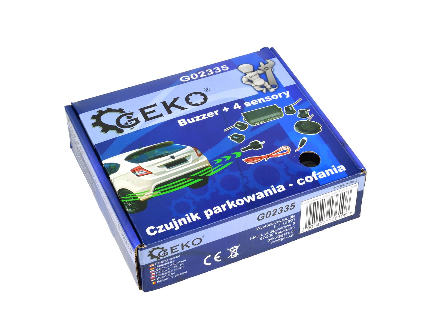 Parkovací senzor – couvání Buzzer+ 4 senzory (40 kHz) | Geko G02335 8