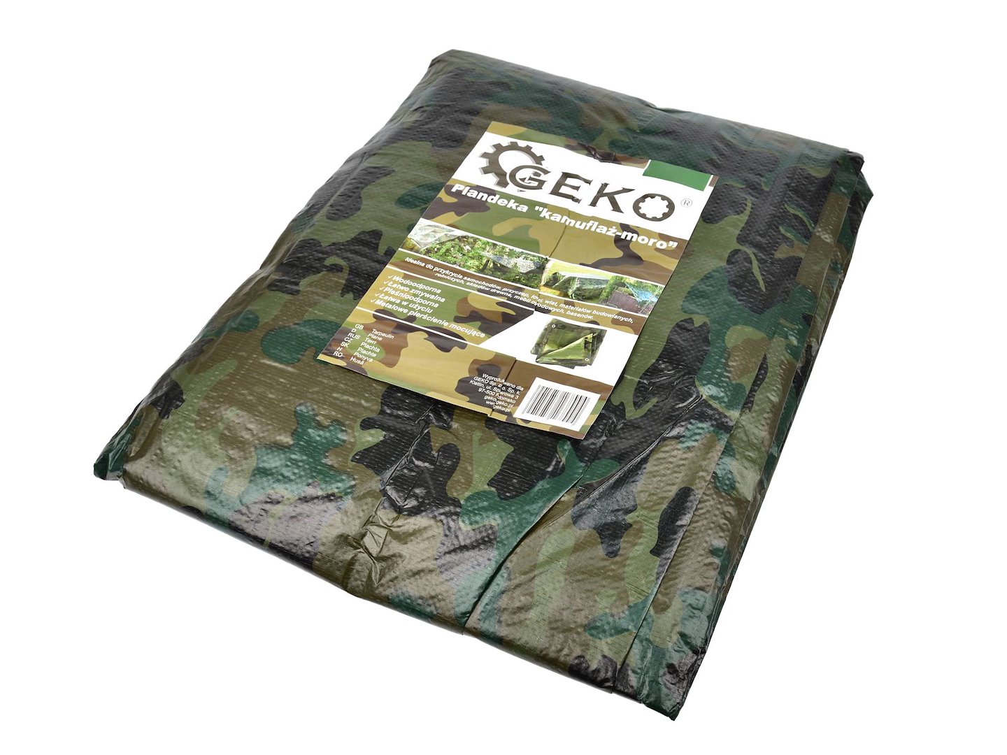 Plachta kamufláž-moro 5,49 x 8 m – celkový pohled