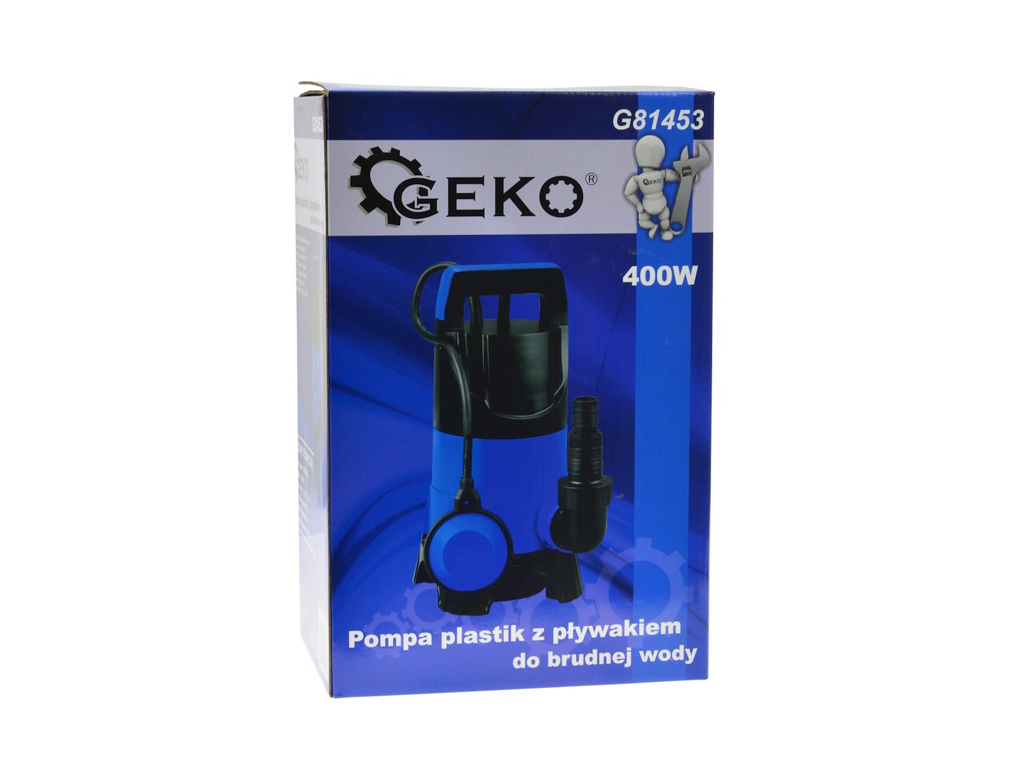 Geko G81453 čerpadlo – pohled na motor a ochranné prvky