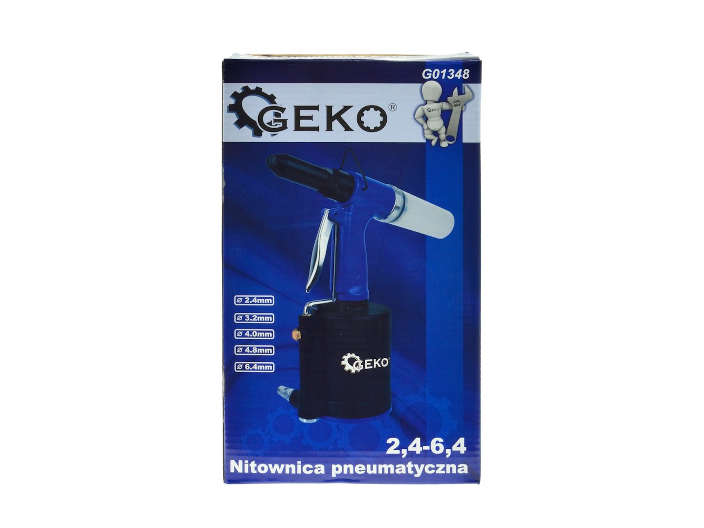 Pneumatická nýtovačka Geko 2,4–6,4 mm 8