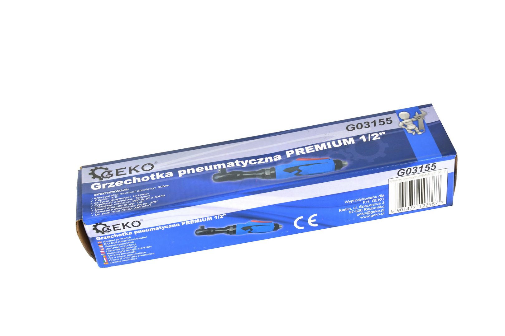 Pneumatická ráčna PREMIUM 1/2" – Geko 8