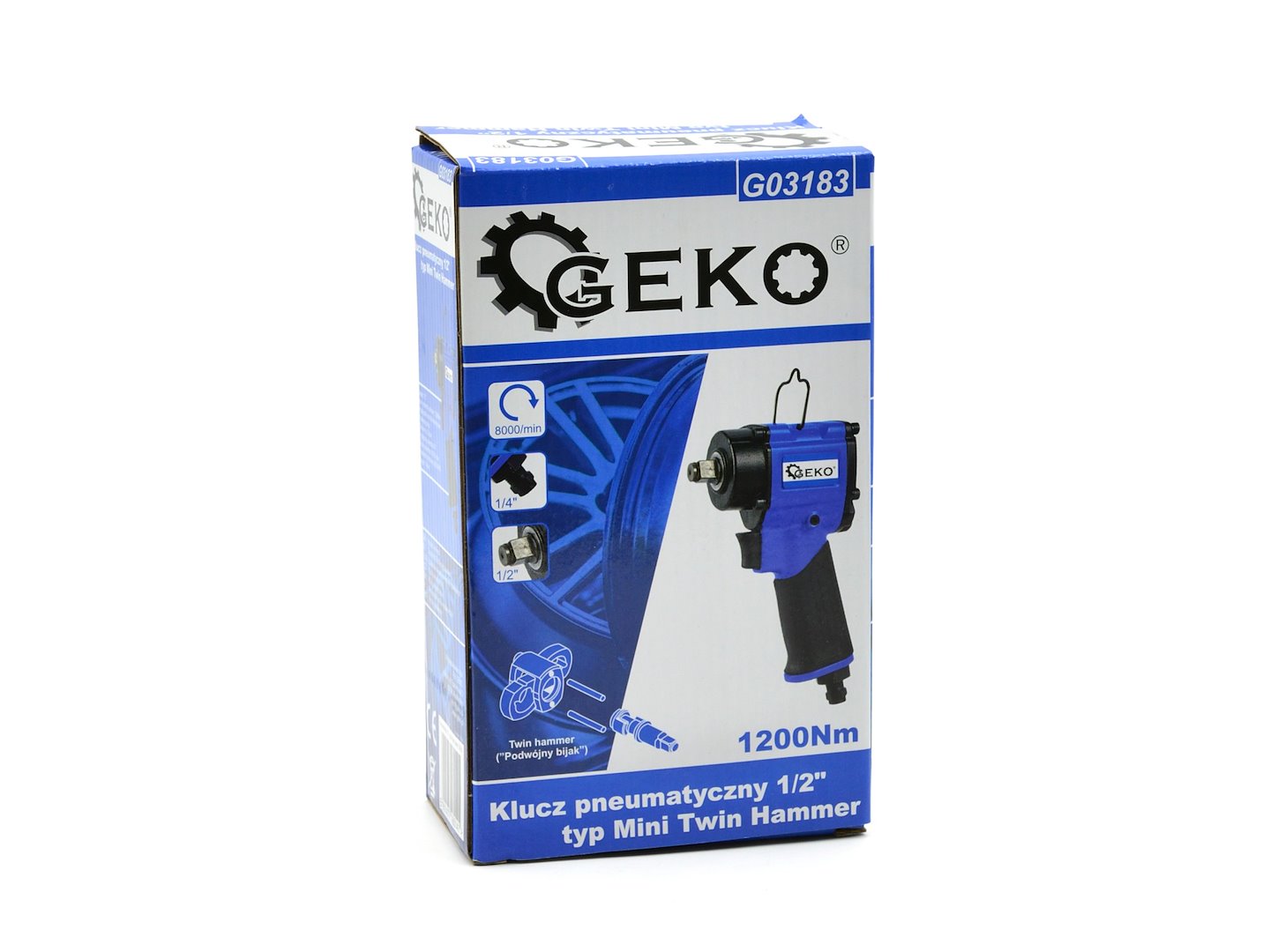 Pneumatický klíč 1/2" typ Mini Twin Hammer – Geko G03183 7