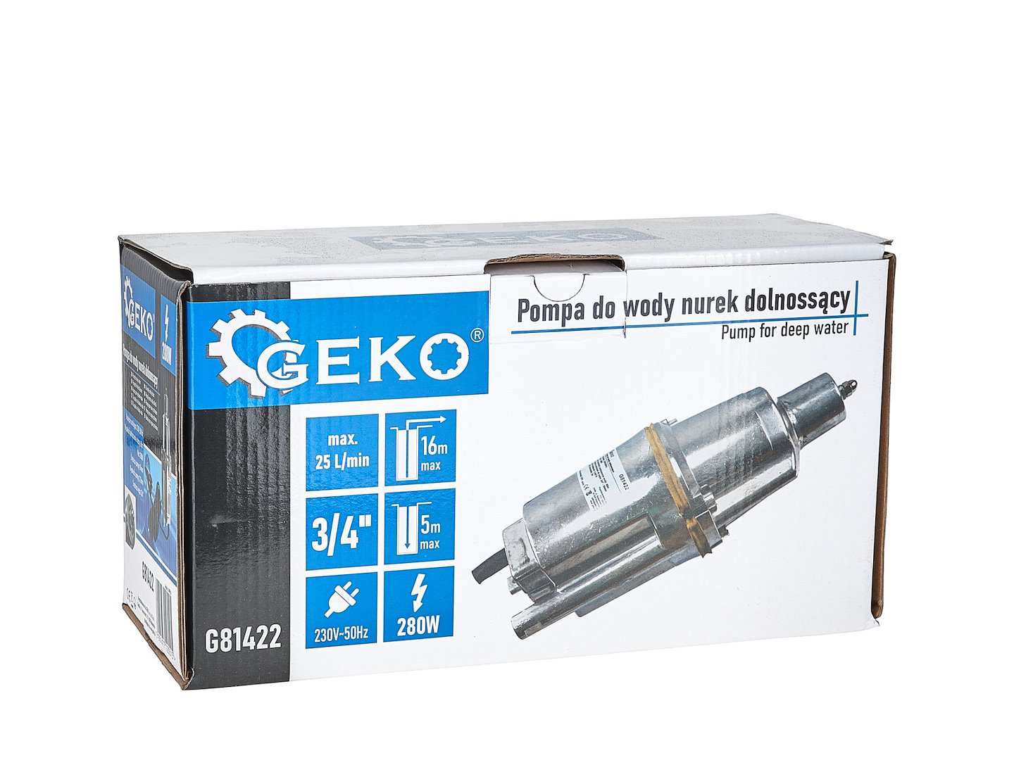 Ponorné membránové čerpadlo Geko G81422 – 280 W, dolní sání, výtlak 60 m 8