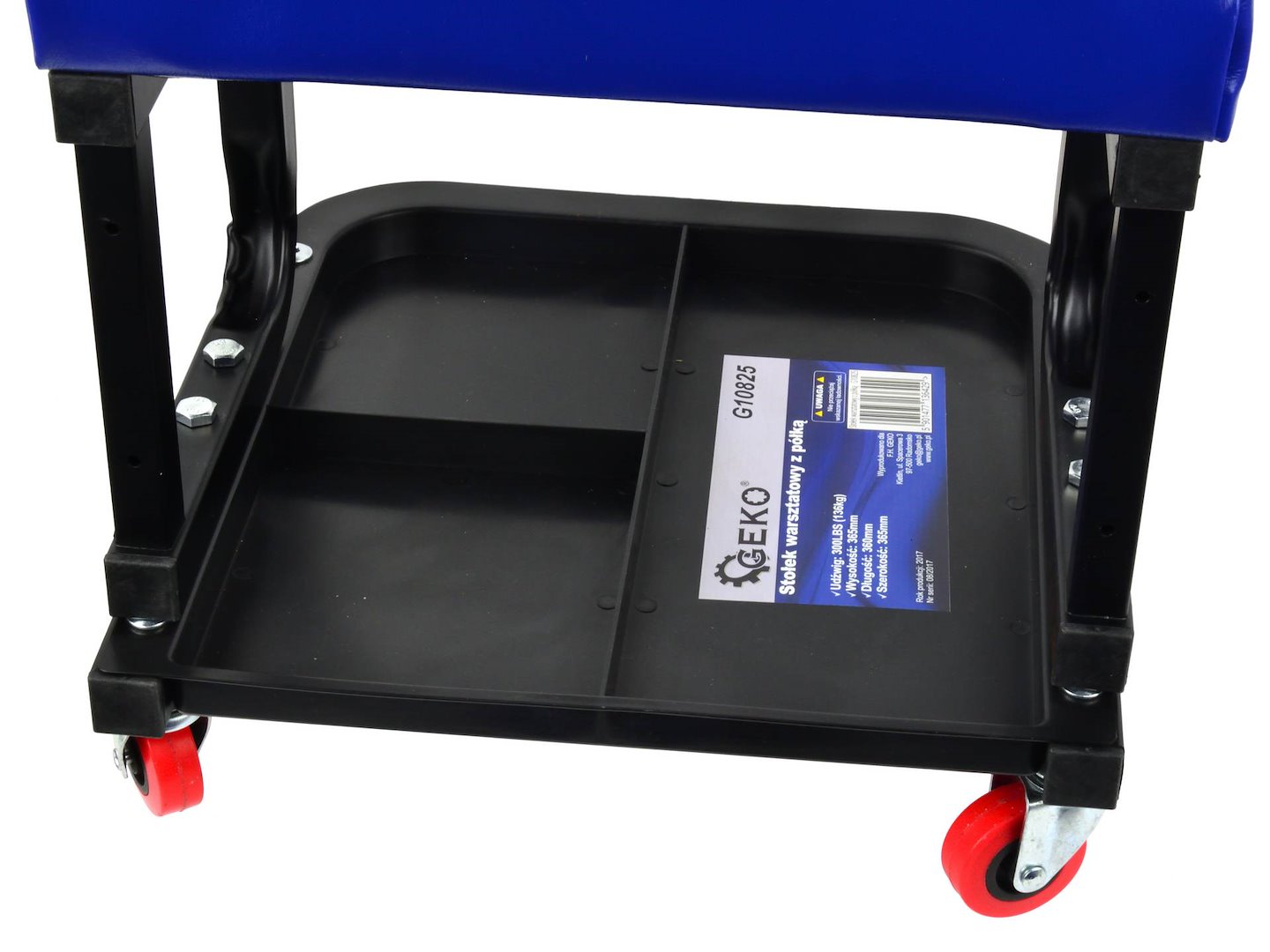 Pojízdná dílenská stolička Geko G10825 – hliníkový rám detail